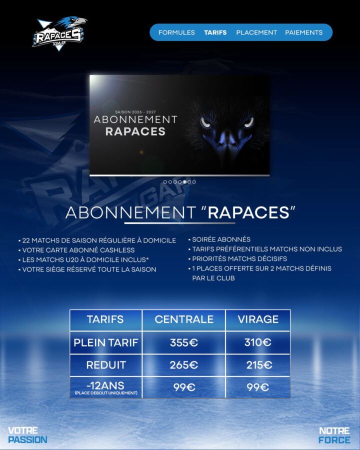 Abonnement Rapaces - Campagne d'abonnement - Rapaces de Gap